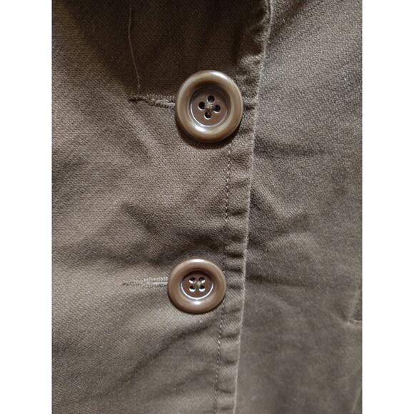 CATO WOMANS XL DARK BROWN SOFT 2 BUTTON JEAN JACKET BLAZER STYLE ACADEMIA CHIC - Picture 5 of 12